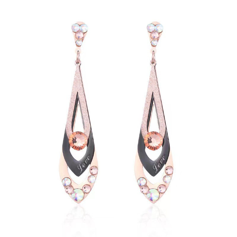 Women's Diamond Fashionable High Sense Affordable Luxury Fashion Refined Earrings