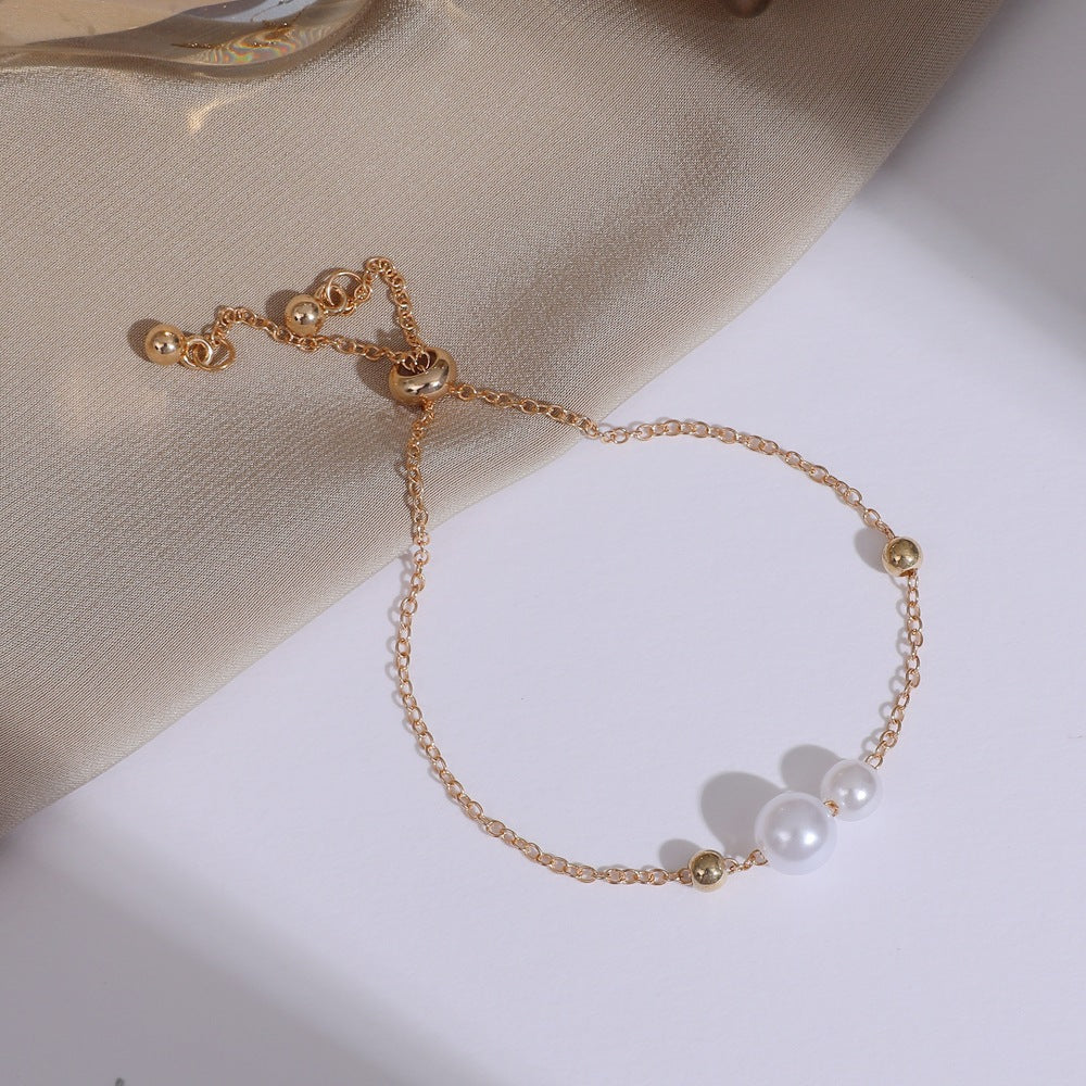 Women's Korean Pearl Simple Design Light Luxury Bracelets