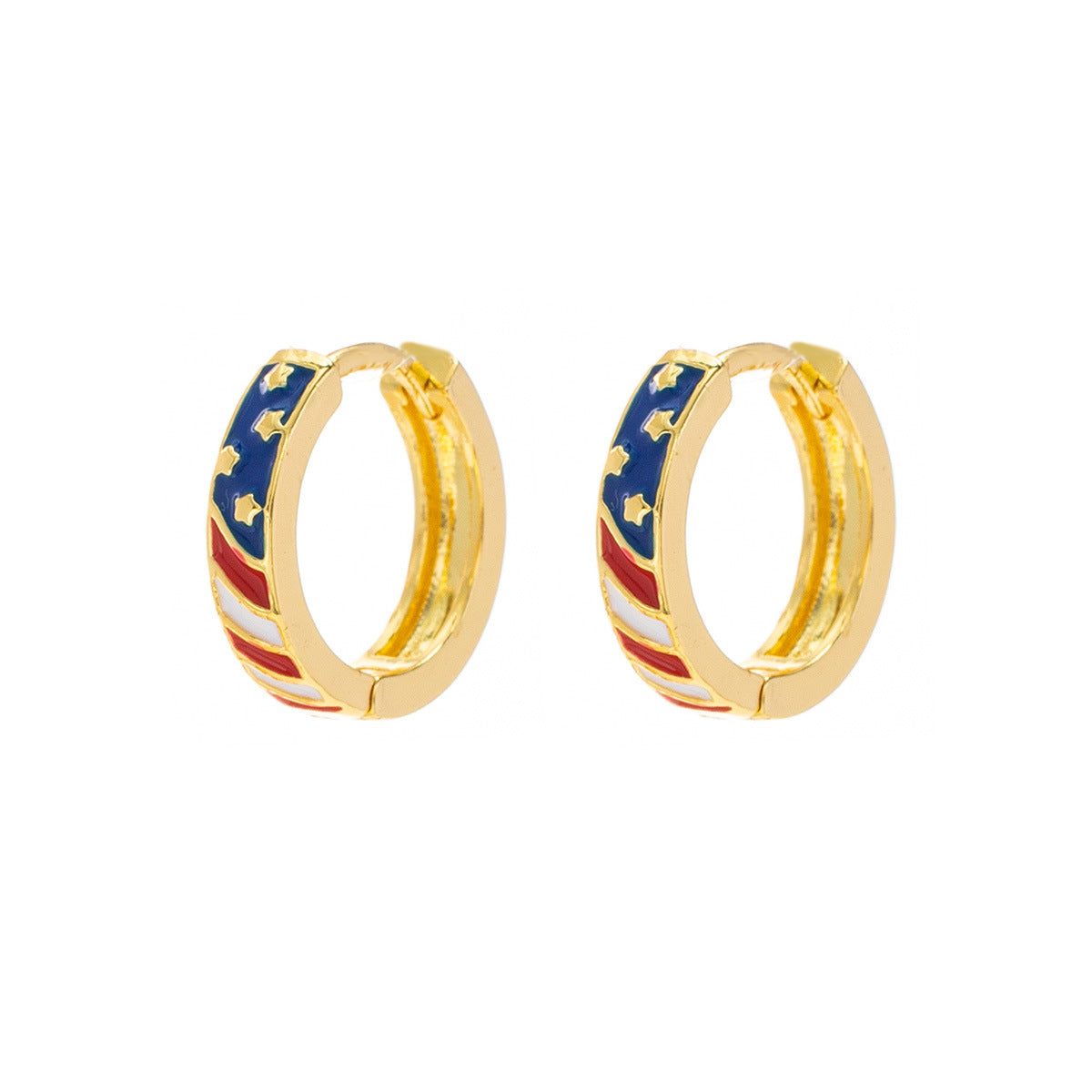 French Retro Fashion Creative Color Summer Metal Ear Buckle