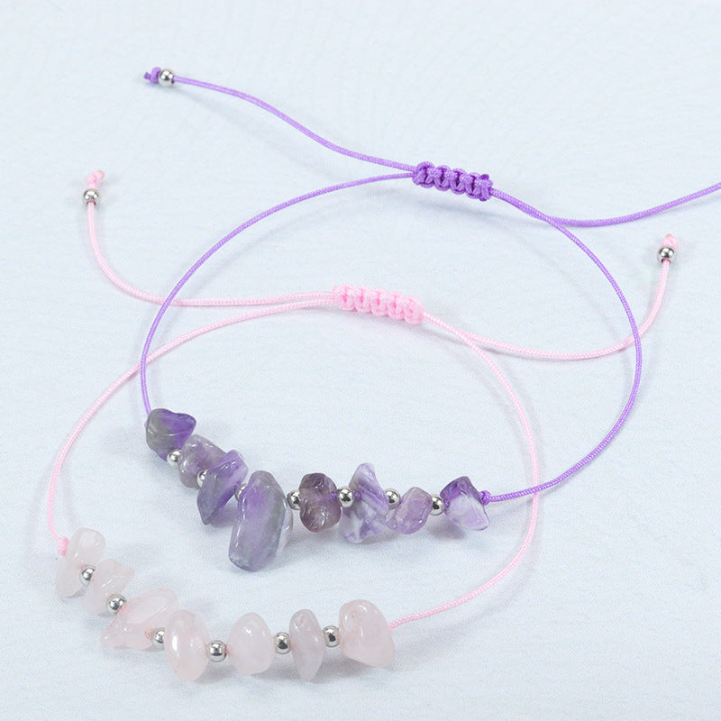 Crystal String Beads Gravel Adjustable Stone Bracelets