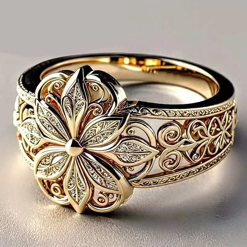 Butterfly Niche Design Mori Style Carved Artistic Temperament Ring