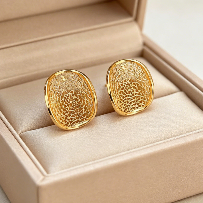 Temperament Inlaid Zircon Delicate Pearl High-grade Light Luxury Korean Style Stud Earrings