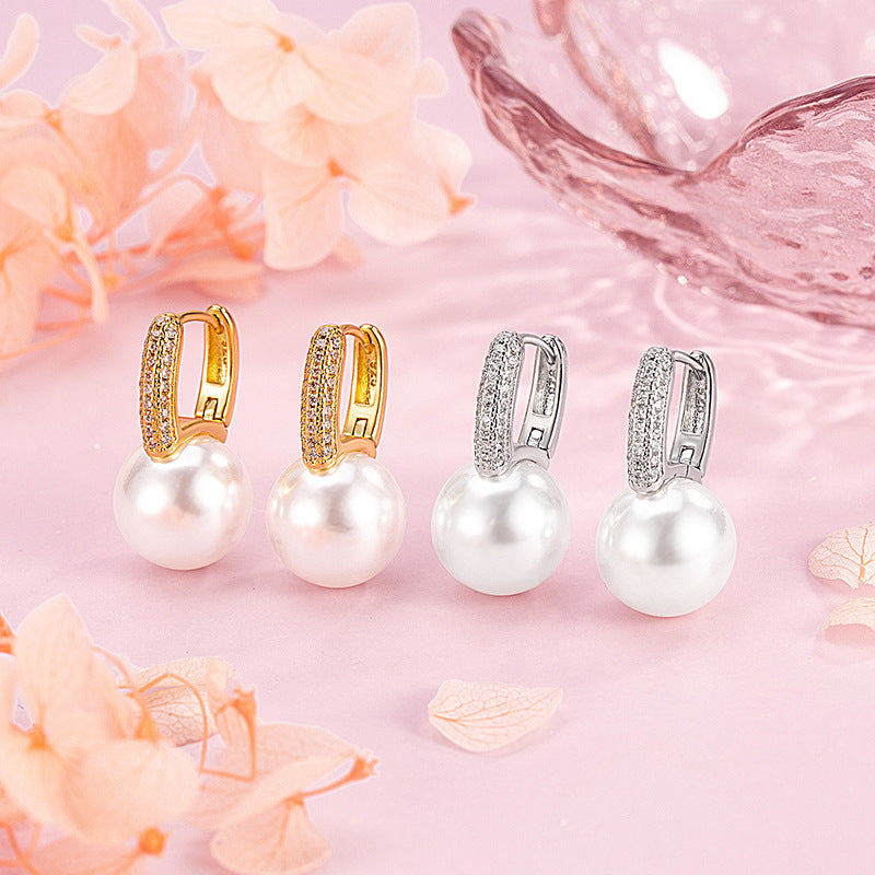 Women's Zircon For French Entry Lux High-grade Ear Clip Earrings