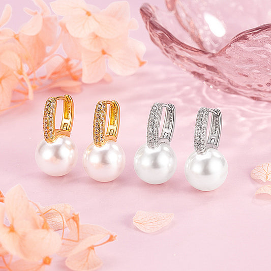 Women's Zircon For French Entry Lux High-grade Ear Clip Earrings