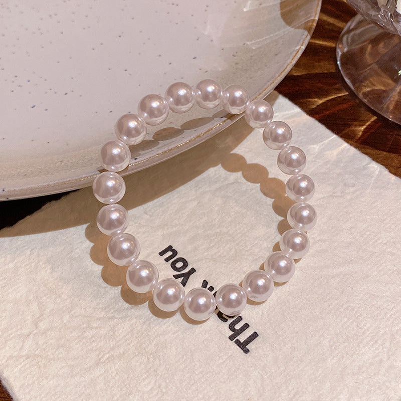 Women's High-grade Pearl Chinese Ancient Style Obsidian Beaded Bracelet