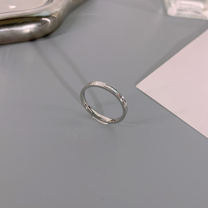 Steel Female Design High-grade Simple Temperament Rings