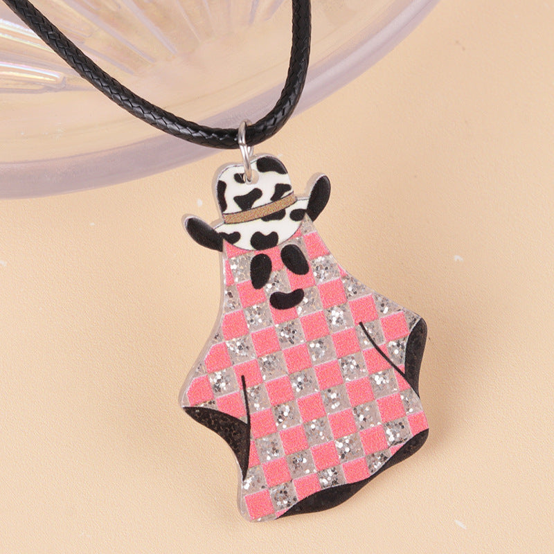 Women's Cartoon Fun Ghost Pumpkin Acrylic Personalized Necklaces