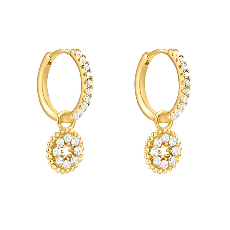 French Entry Lux Geometric Inlaid White Diamond Simple Rings
