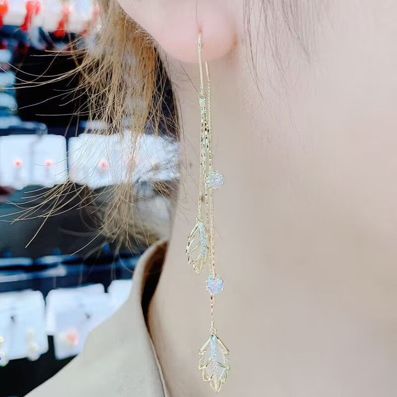 Summer Elegant High-grade Fashionable Long Tassel Thin Effect Ear Line