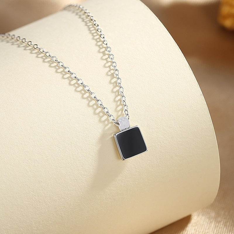 Women's Black Square For Light Luxury Temperament Niche Design Necklace