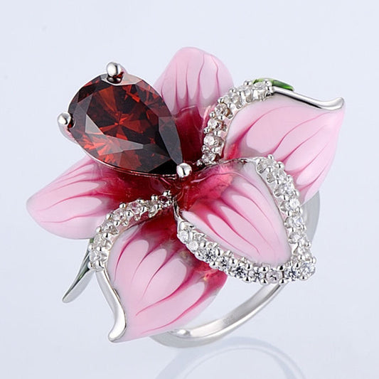 Creative Exaggerating Jewelry Rose Metal Material Rings