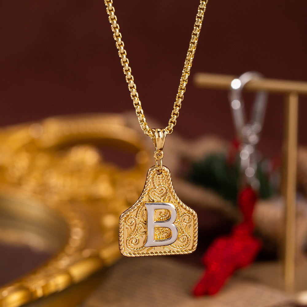 Women's Fashion English Letters Electroplated Copper For Design Personalized Clavicle Necklace