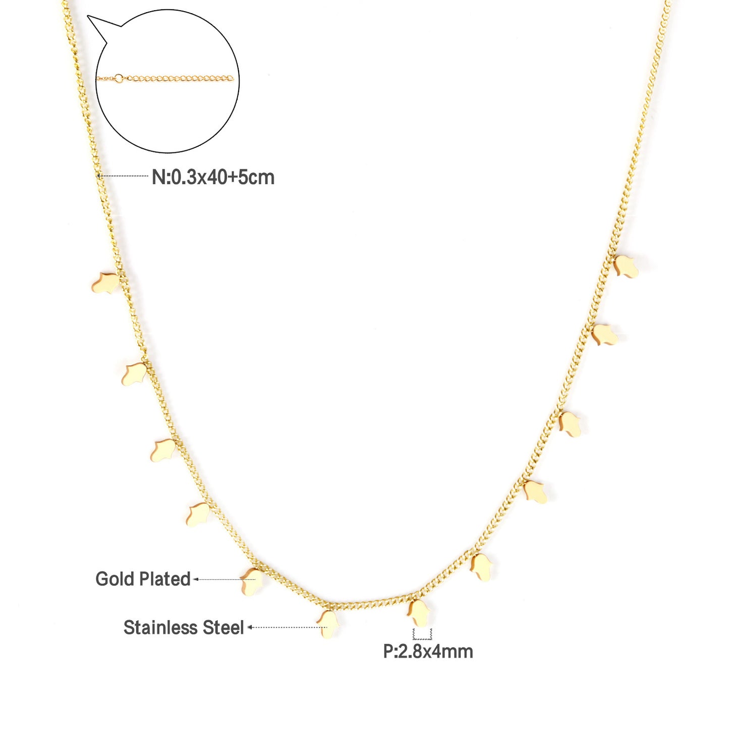 Niche High-grade Simple Temperamental Geometric Electroplated Stainless Necklaces