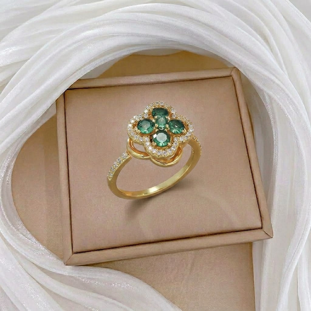 Design Rotating Bauhinia Zircon Flower Gas Clavicle Chain Necklace
