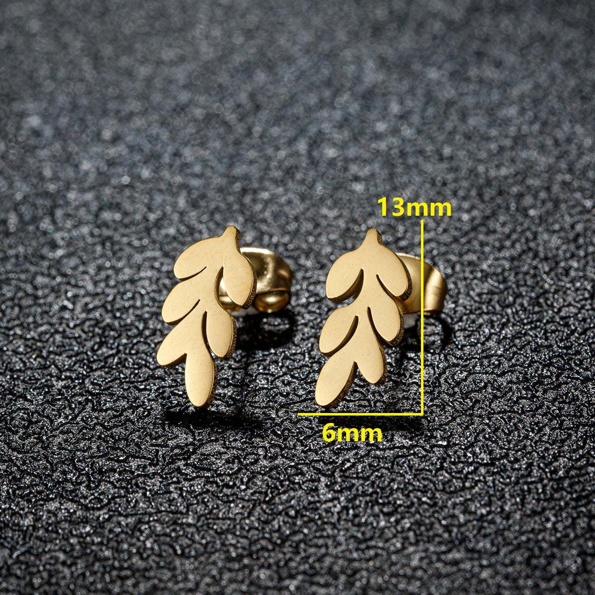 Small Animal Cat Plaid Bird Ear Geometry Stud Earrings