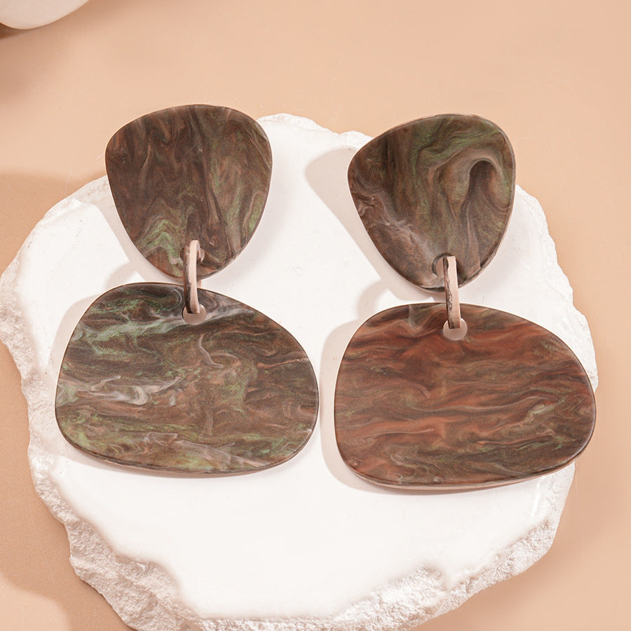 Chinese Style Coffee Color Wooden Bead Light Luxury High-grade Mori Rings