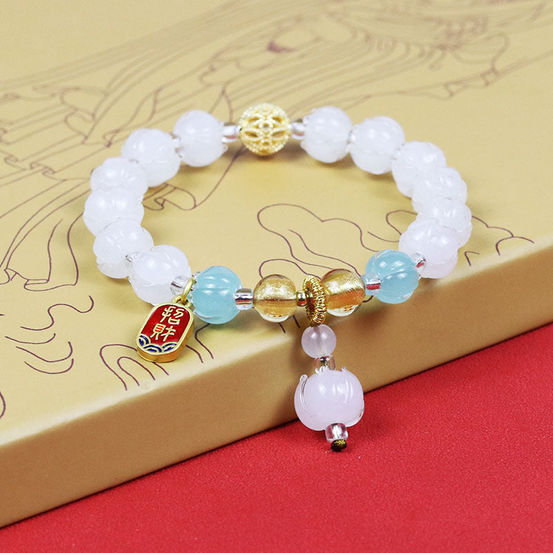 Glaze Light Luxury High-grade Color Fluorite Hydrangea Bracelet