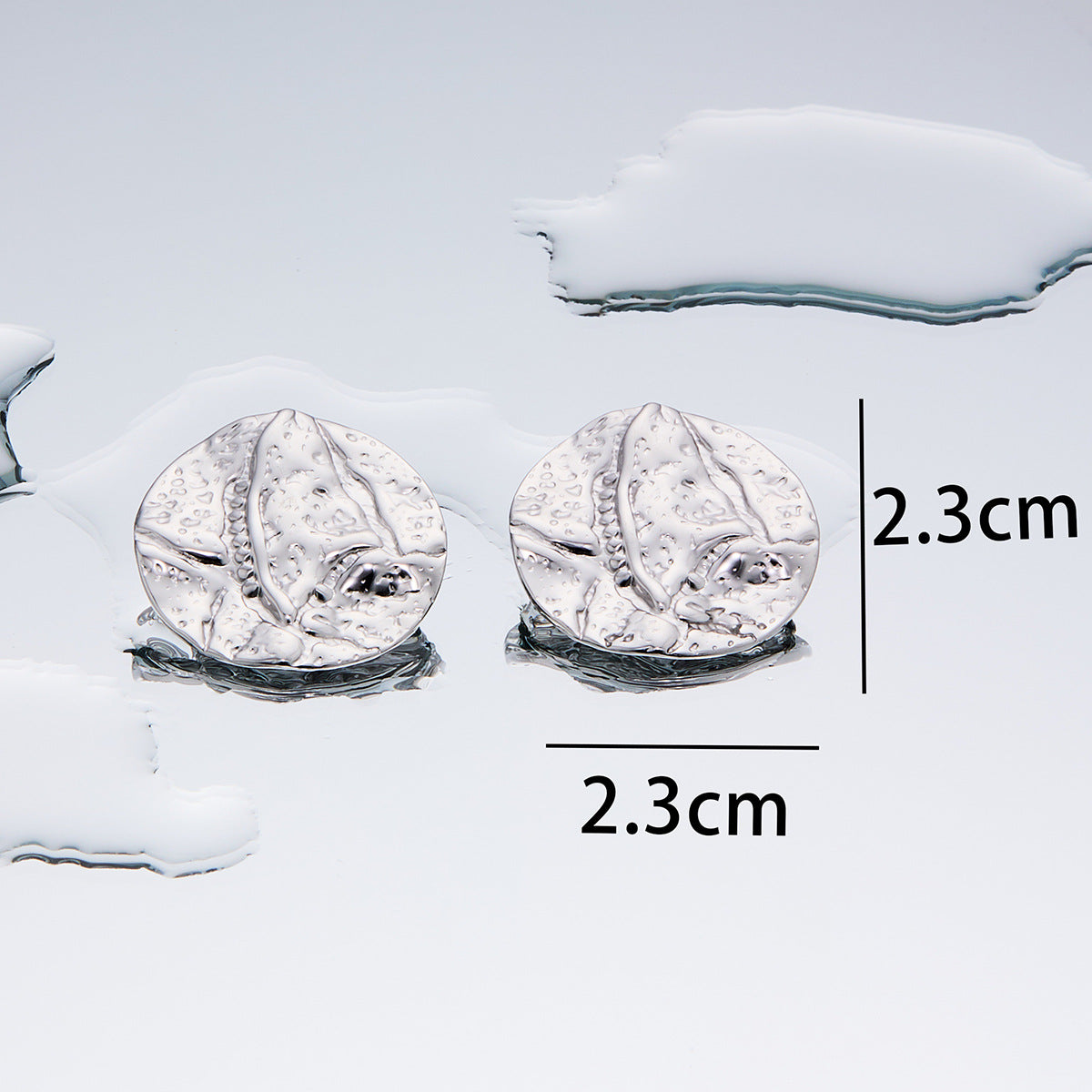 Women's Fashion Exaggerated Titanium Steel Ear High Sense Design Electroplating Stud Earrings