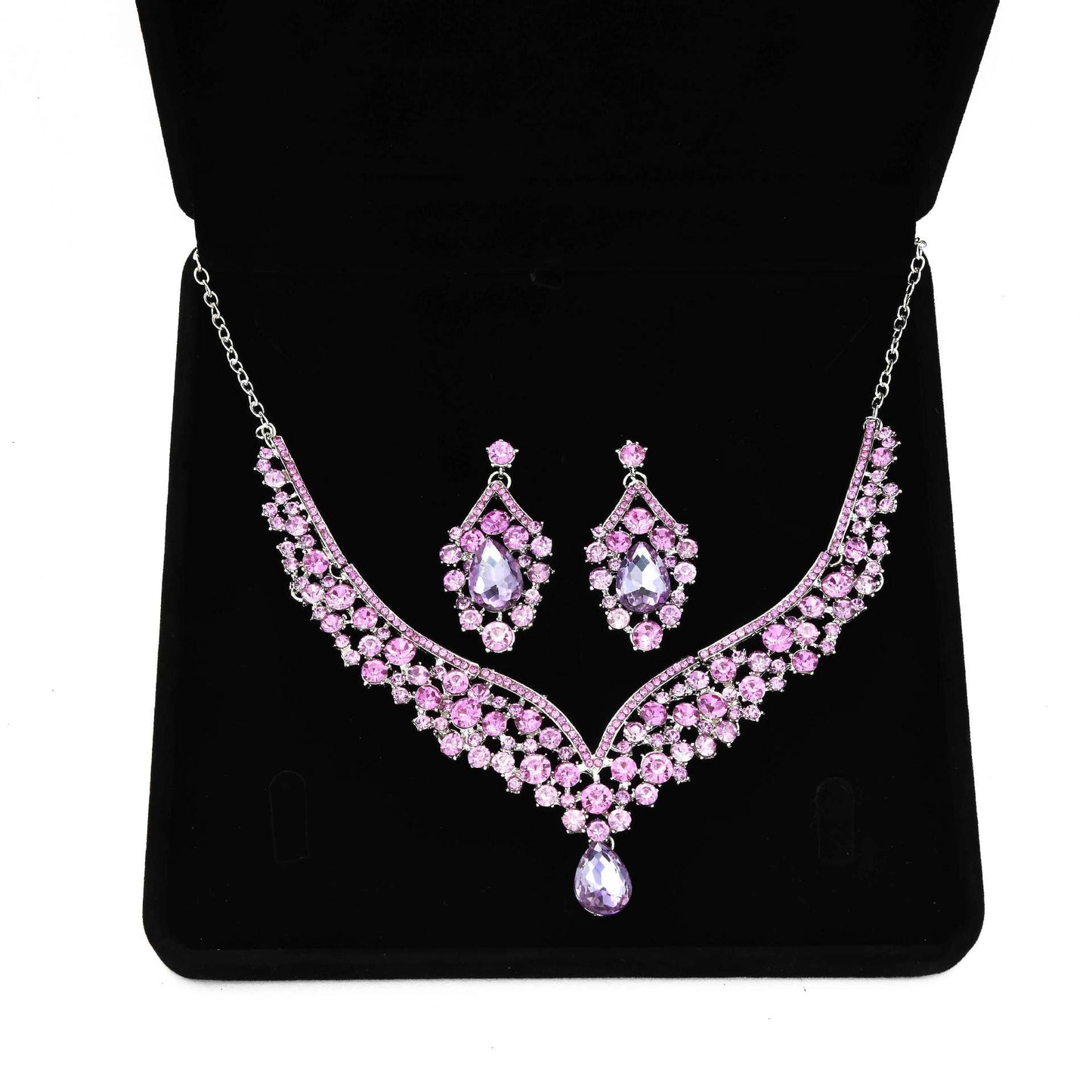 Bride Wedding Two-piece Exquisite Rhinestone Suite Necklaces