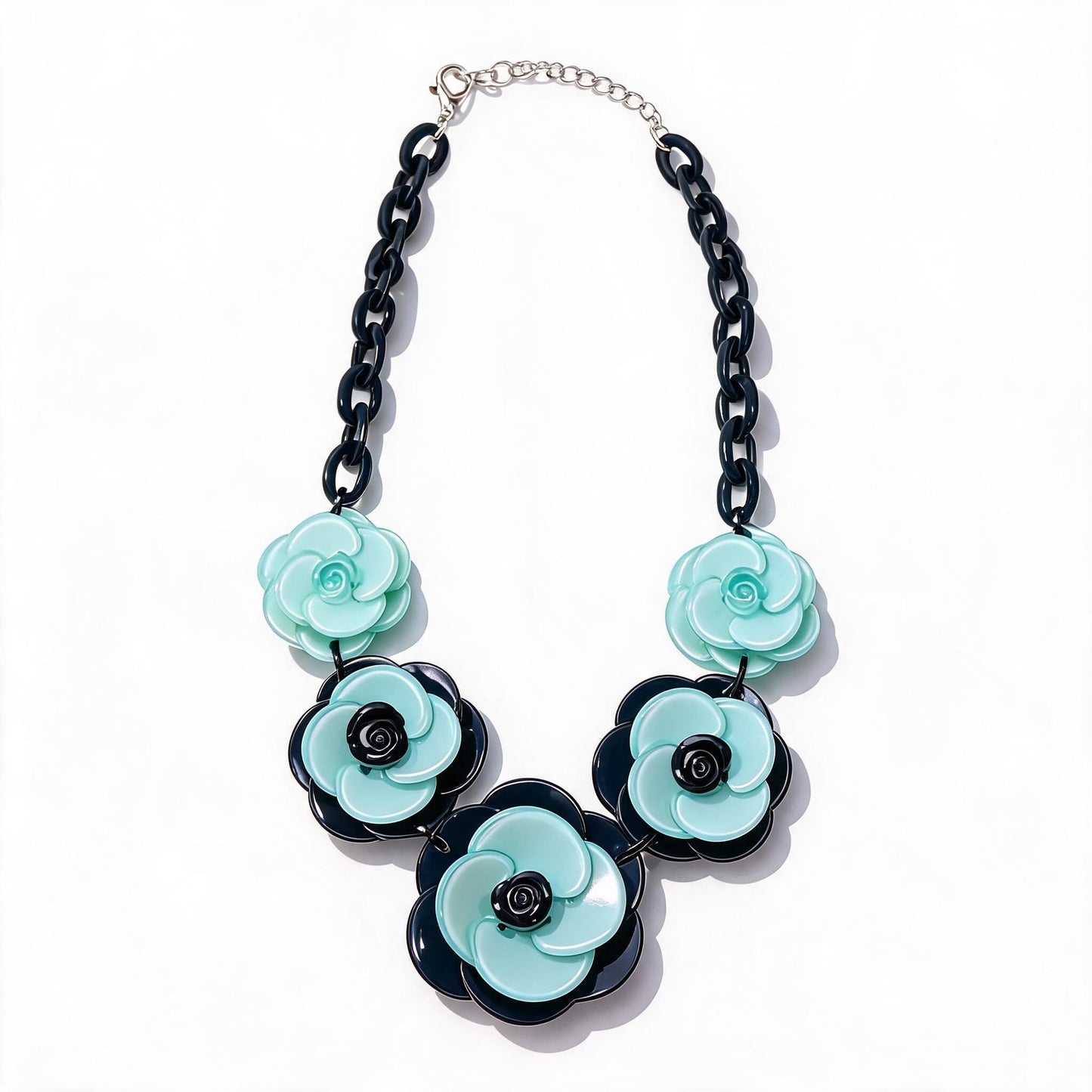 Women's Flower Bohemian Style Dopamine Contrast Color Rose Necklaces