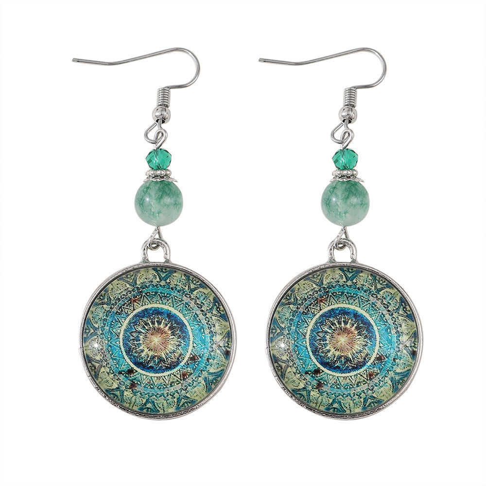 Women's Multiple Options Bohemian Ethnic Turquoise Eardrops Combination Earrings