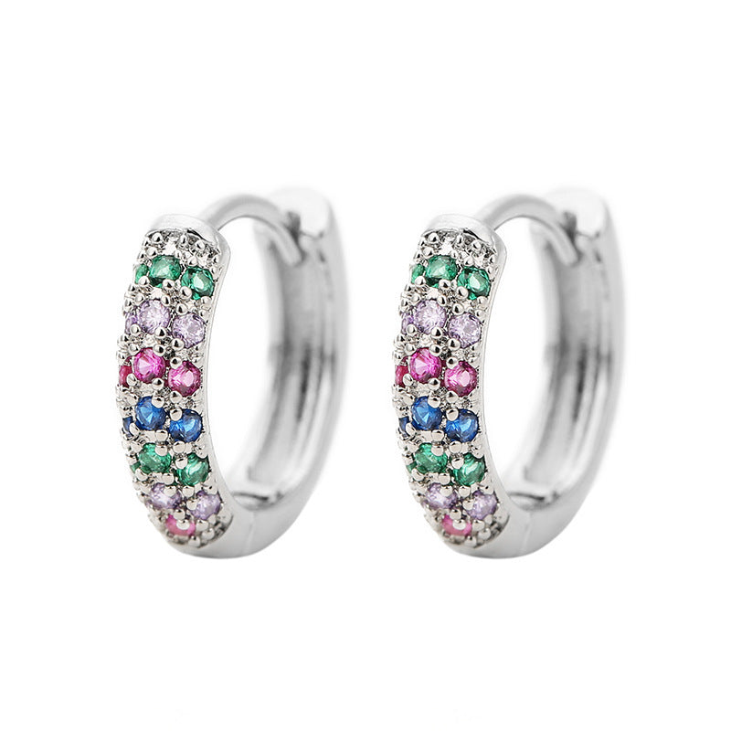 Copper Micro Inlay Full Diamond Mini Ear Buckle