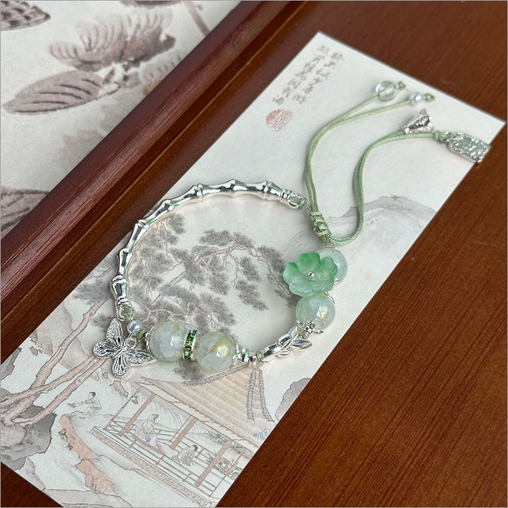 Women's Style Ancient Bamboo Butterfly String For Bead Light Luxury Bracelet