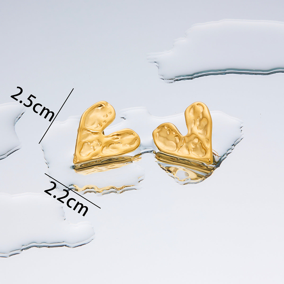 Women's Fashion Exaggerated Titanium Steel Ear High Sense Design Electroplating Stud Earrings