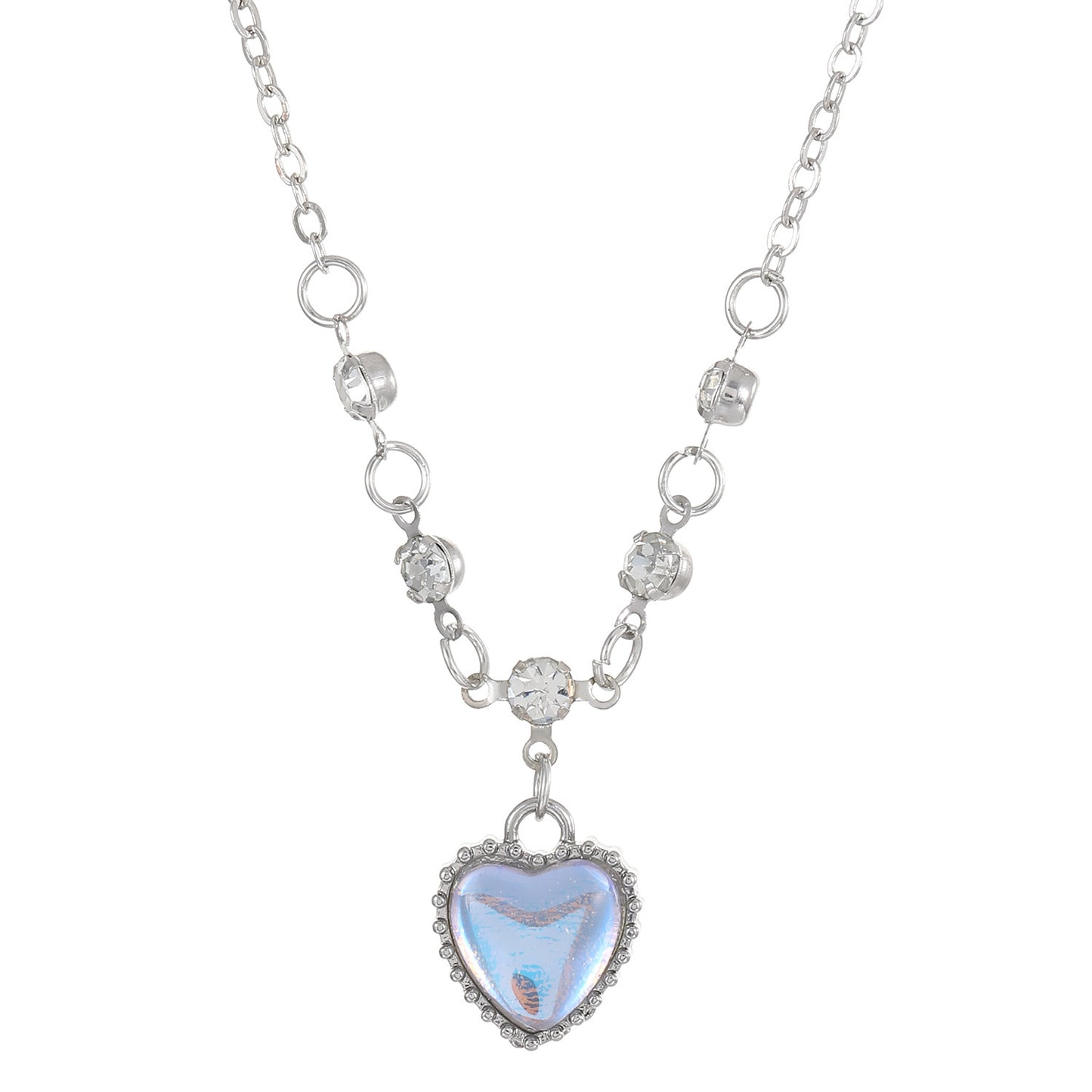 Colorful Moonstone Love Female Niche High-grade Light Luxury Clavicle Necklace