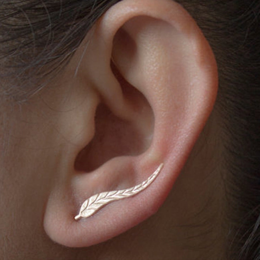 Artistic Fresh Handmade Tender Leaf Eardrops Earrings