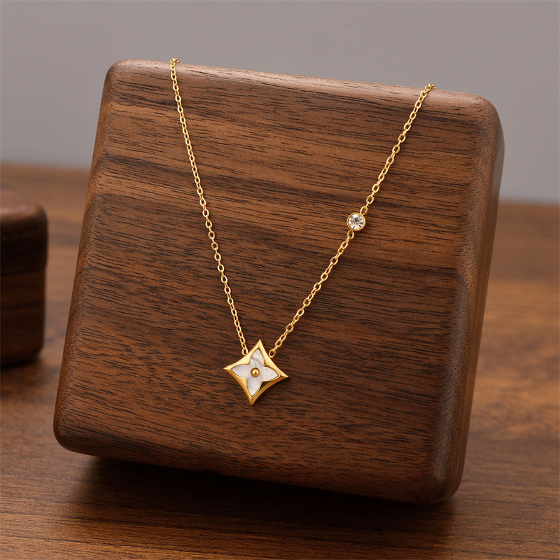 Titanium Steel Female Niche Simple Temperament Clavicle Pendants