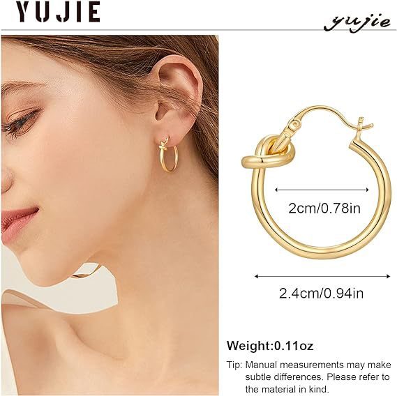 Women's Light Luxury Style Trendy Stainless Knotted Earrings