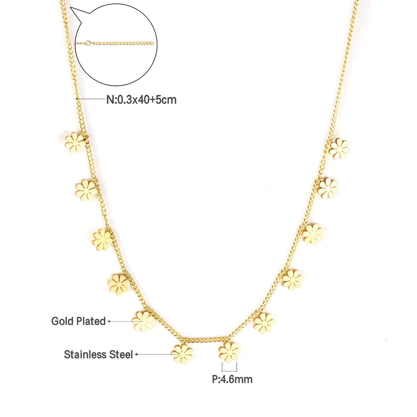 Niche High-grade Simple Temperamental Geometric Electroplated Stainless Necklaces