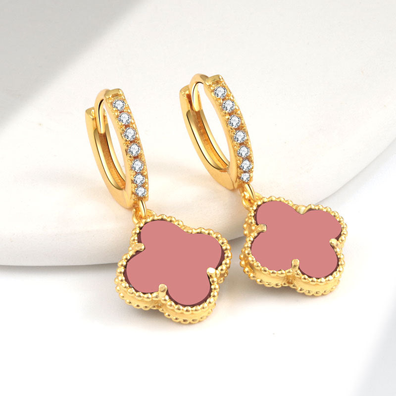 Trendy Clover Eardrop Niche Design Advanced Rings