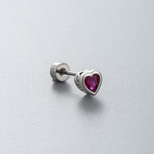 Titanium Steel Ear Bone Flower Pin Earrings