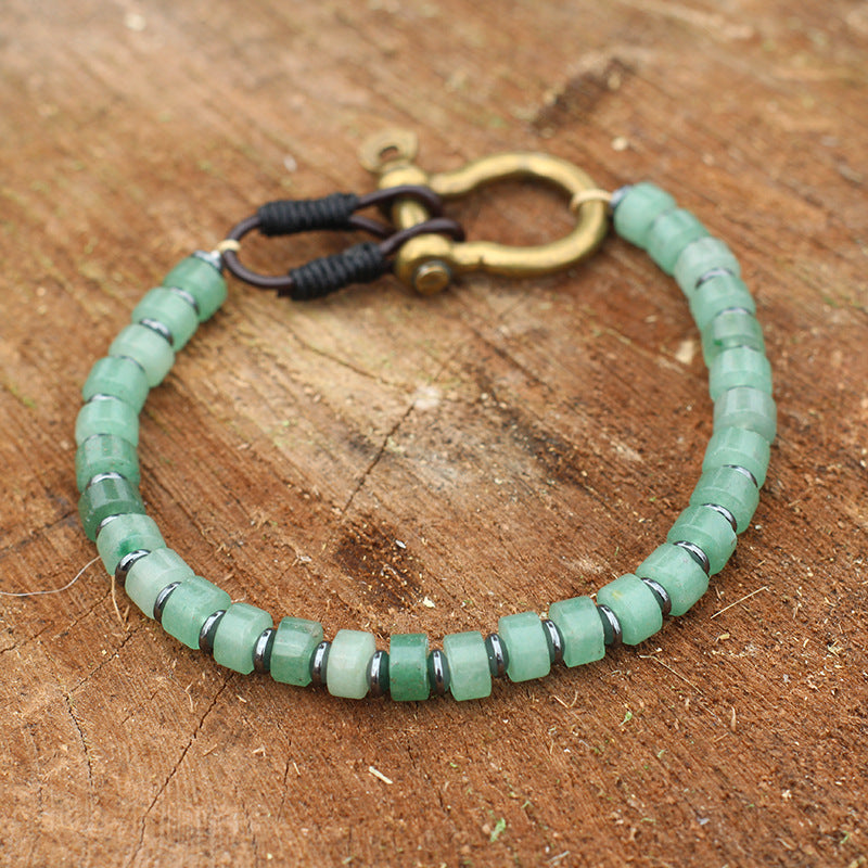 Women's & Men's Turquoise Retro Vachette Clasp Bohemian Niche Bracelet