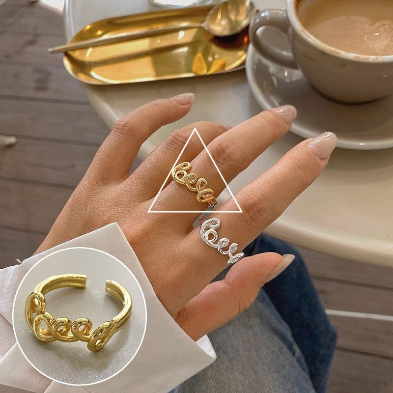 Women's Sweet Simple Bamboo Fashion Graceful Personality Sier Rings