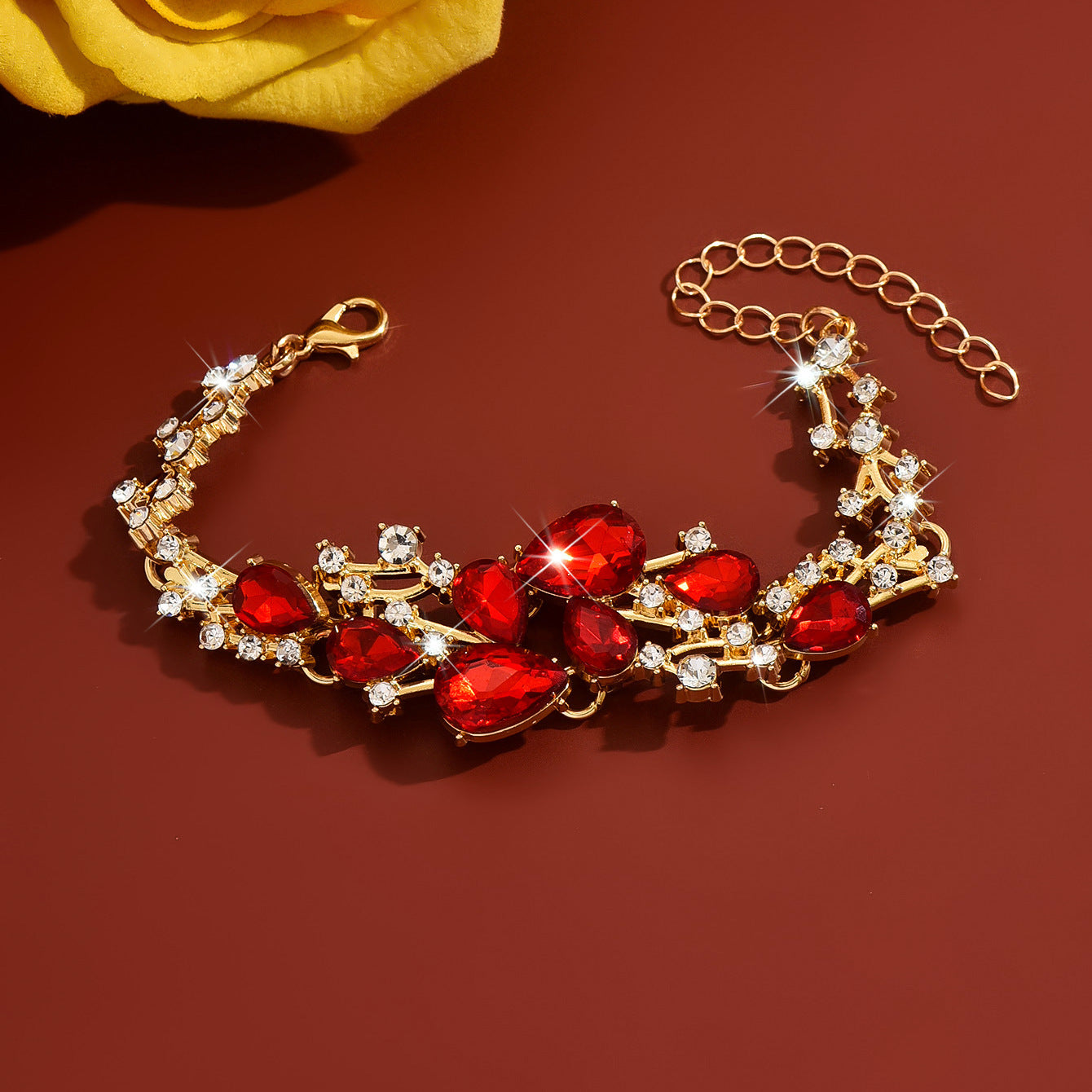 Environmental Protection Rhinestone Flower Fashion Small Bracelet