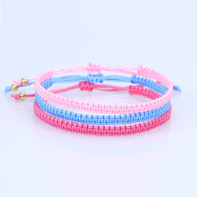 Hand Weaving Flat Knot Friendship Carrying Bracelets