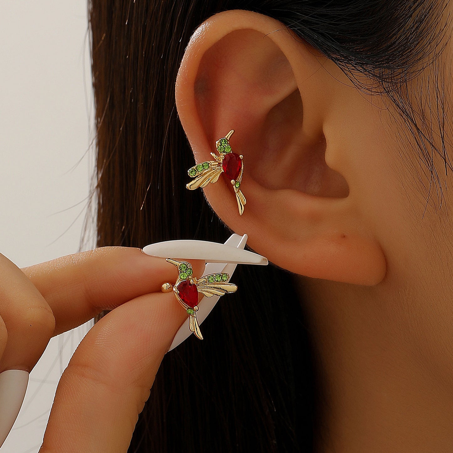 Colorful Bird Long Female Hummingbird Cute Small Ear Line