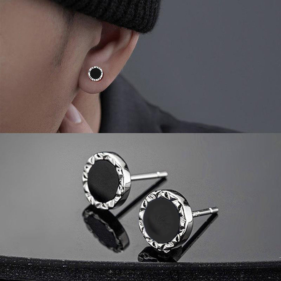 Men's Hop Cold Style Single Neutral Blue Earrings