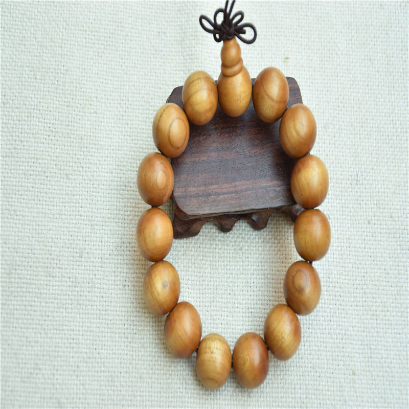 Paint Round Beads Buddha Rosary Peach Bracelets
