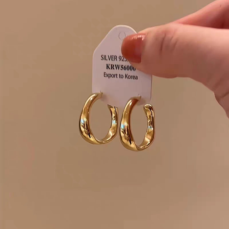 Women's Retro Affordable Luxury High-grade Ear Atmosphere Round Niche Earrings