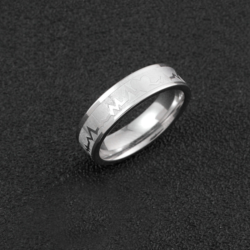 Fashion Stainless Steel Ornament Simple Corrosion Rings