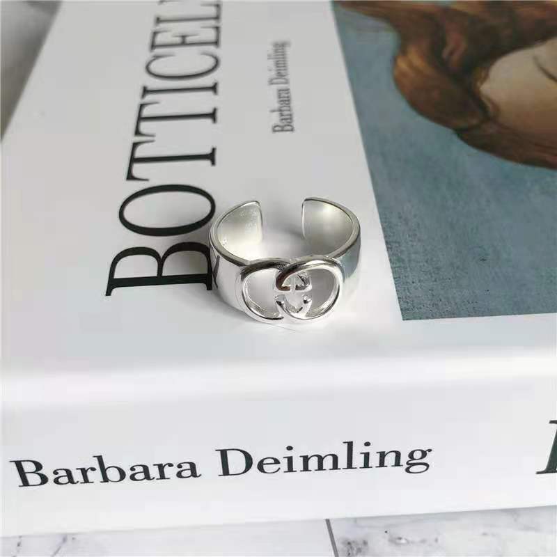 Women's & Men's Punk Heavy Wide Face Abstract Art Open Distressed Street Tide Ring