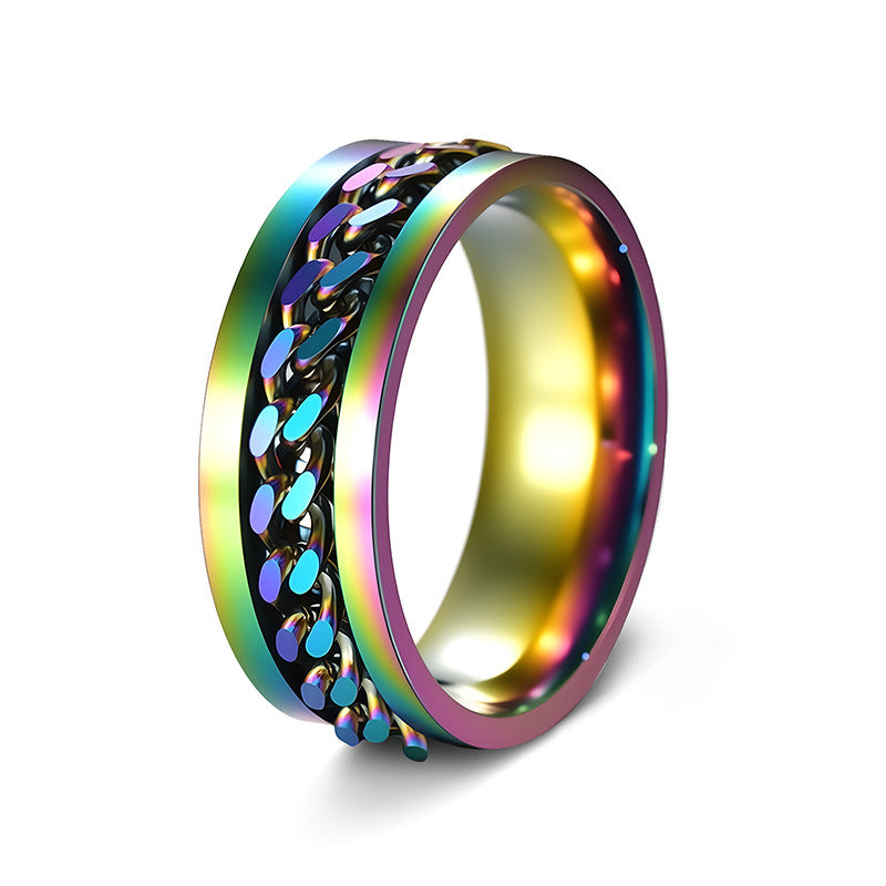 Titanium Decompression Hip Hop Cool Open Ring