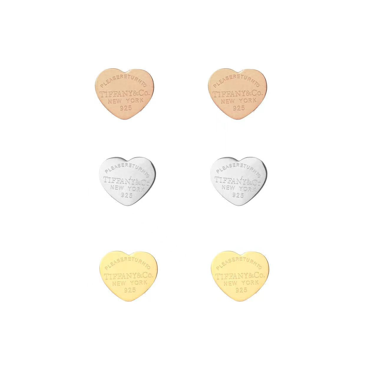 Heart-shaped Ear Do Not Fade Style Simple Stud Earrings