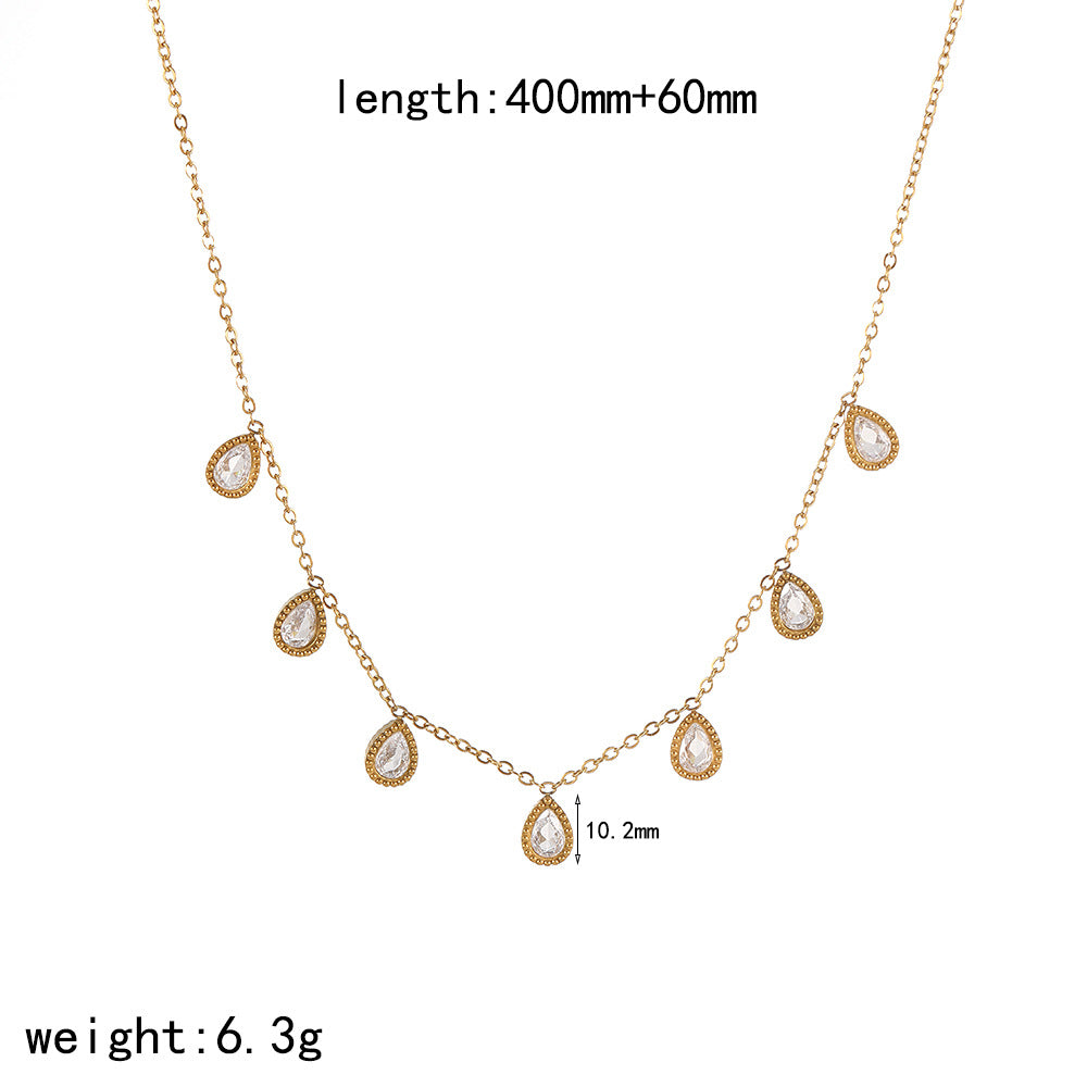 Women's Fashionable Design Gold-plated Stainless Steel Inlaid Zircon High-grade Bracelets