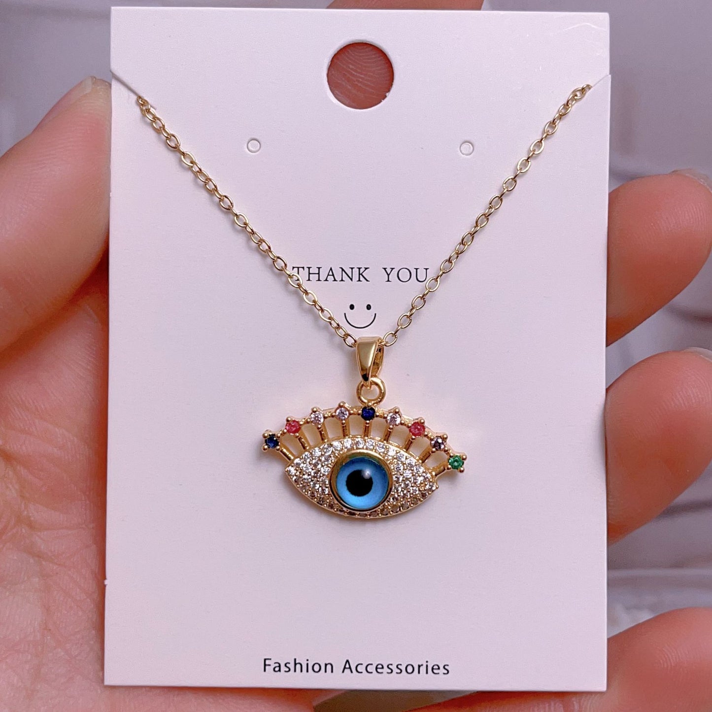Eye Female Fashion Personality Titanium Steel Clavicle Necklaces