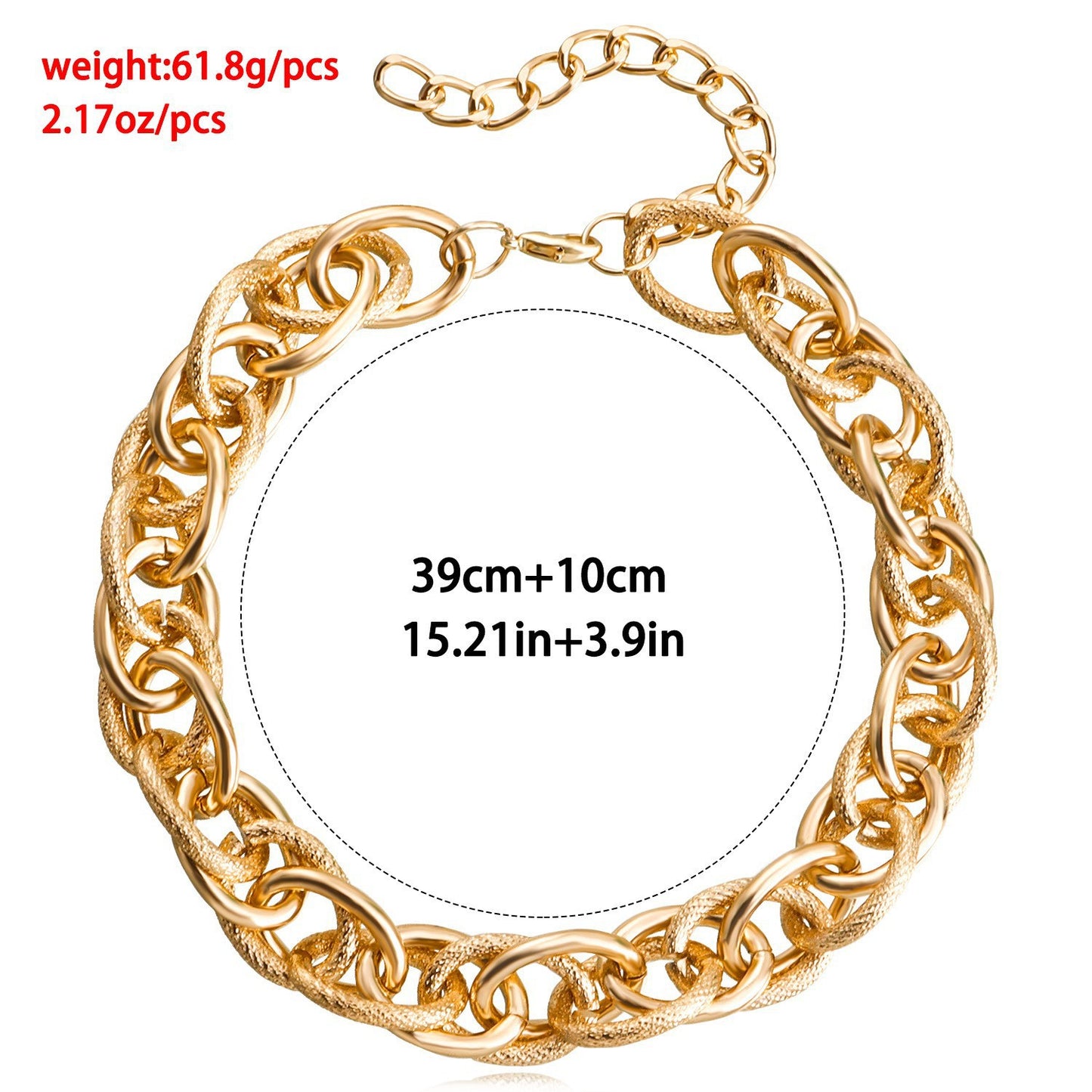Street Fashionable Color Stitching Simple Female Exaggerated Necklace